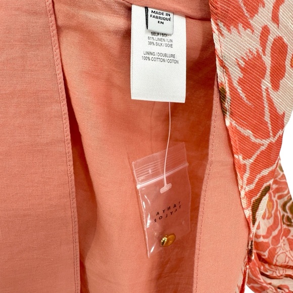 TANYA TAYLOR Dress York Lined Guava Multi - Picture 10 of 13